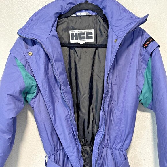 Vintage Henri Charles Colsenet Snowsuit Women's Sz 36 (S)  Purple Snow Ski HCC - Picture 6 of 13